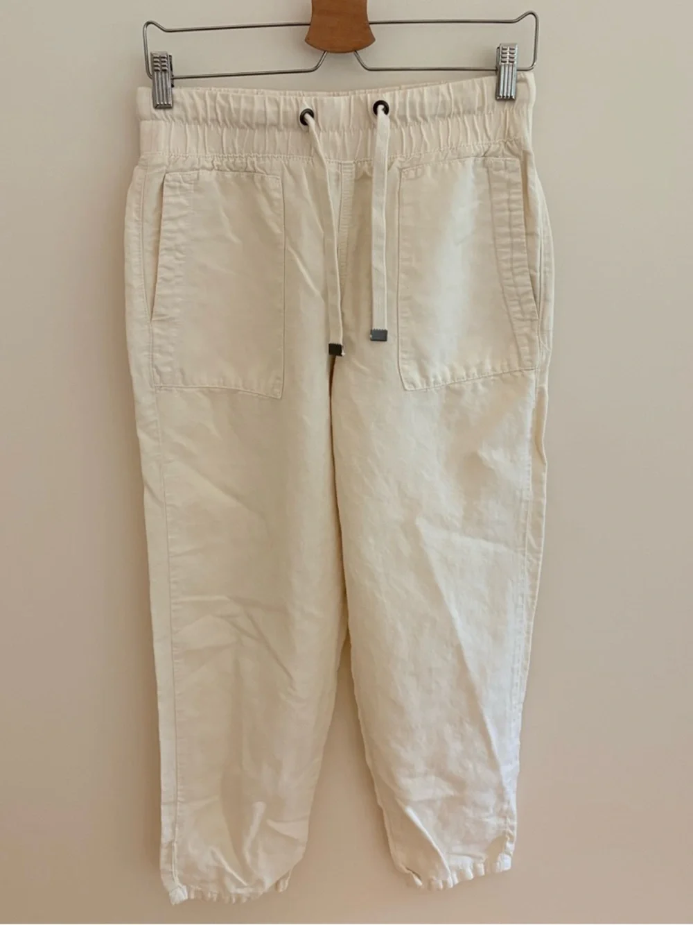 Zara Linen Blend Cropped Pants